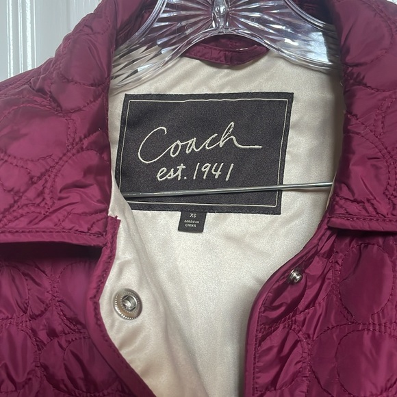 Coach logo quilted jacket size XS - Picture 2 of 9